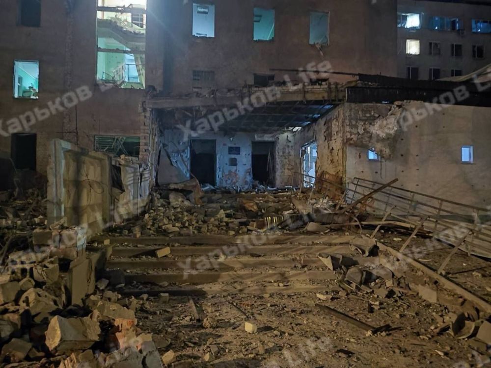 Во время налёта «Гераней» на Харьков, один из дронов навестил военный госпиталь