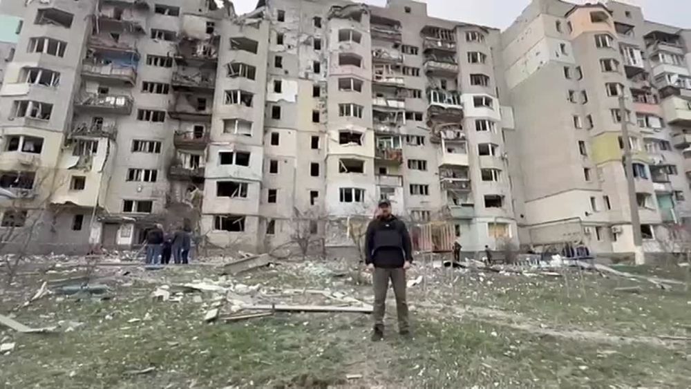 Купянск, м-н Юбилейный, 16-й дом , видео со стороны противника