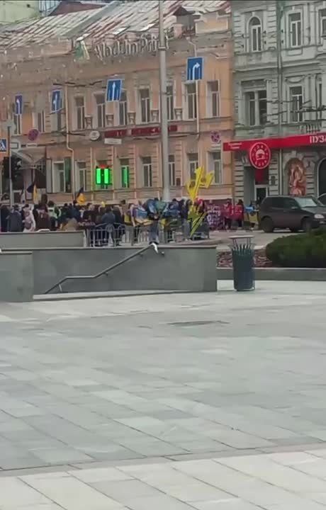 Снова проплаченный скот вышел сегодня терроризировать прохожих своими воплями