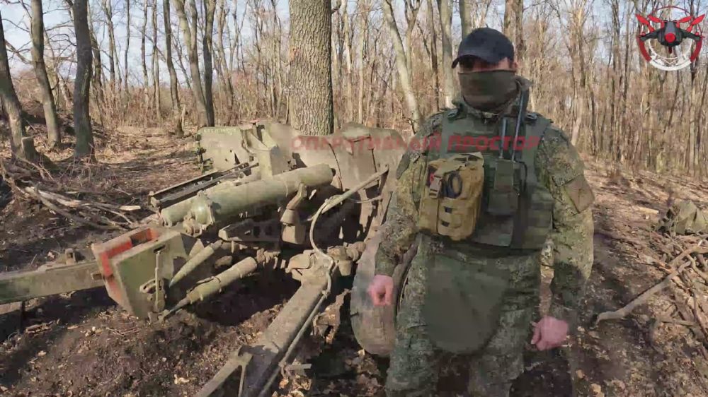 Противотанковая батарея #1_танковой_армии уничтожает противника на Богуславском направлении