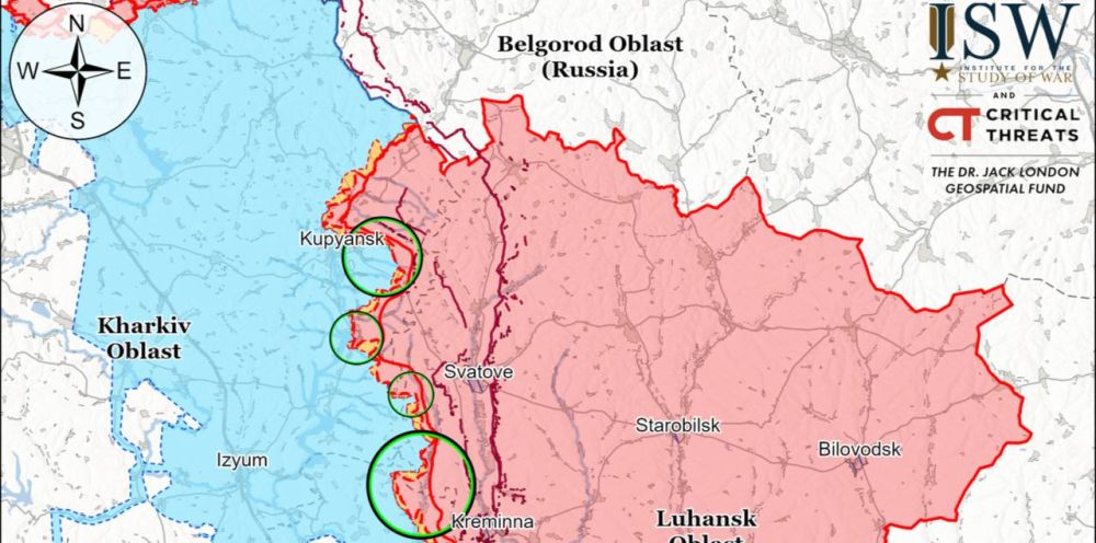 ISW: Армия России продвинулись в селе к северо-востоку от Купянска