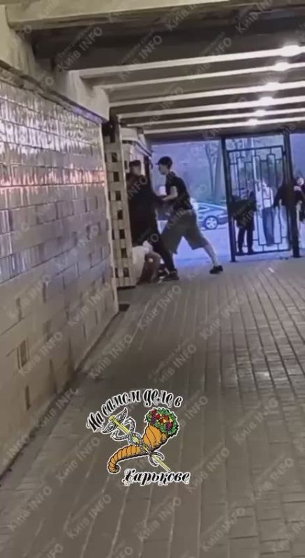 В Киеве пиксельный напал и скрутил прохожего, однако вскоре сам оказался в центре внимания разъярённой толпы молодёжи, которая устроила ему жёсткую расправу