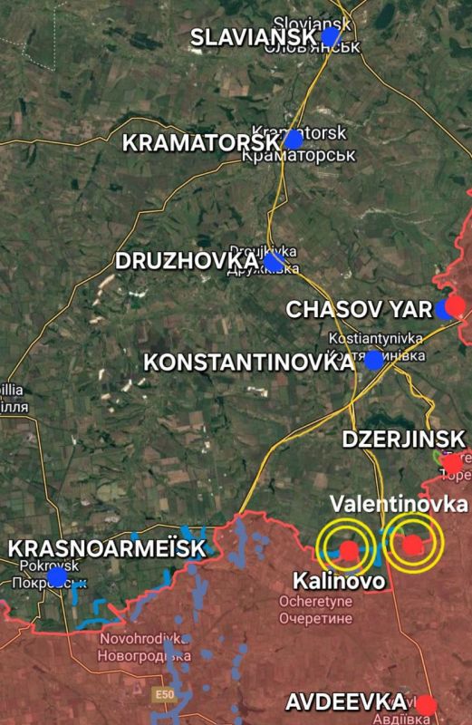 КОНСТАНТИНОВСКИЙ ФРОНТ. С освобождением на этой неделе Валентиновки и Калиново, двух городов, расположенных к югу от Константиновки, формируется новый фронт