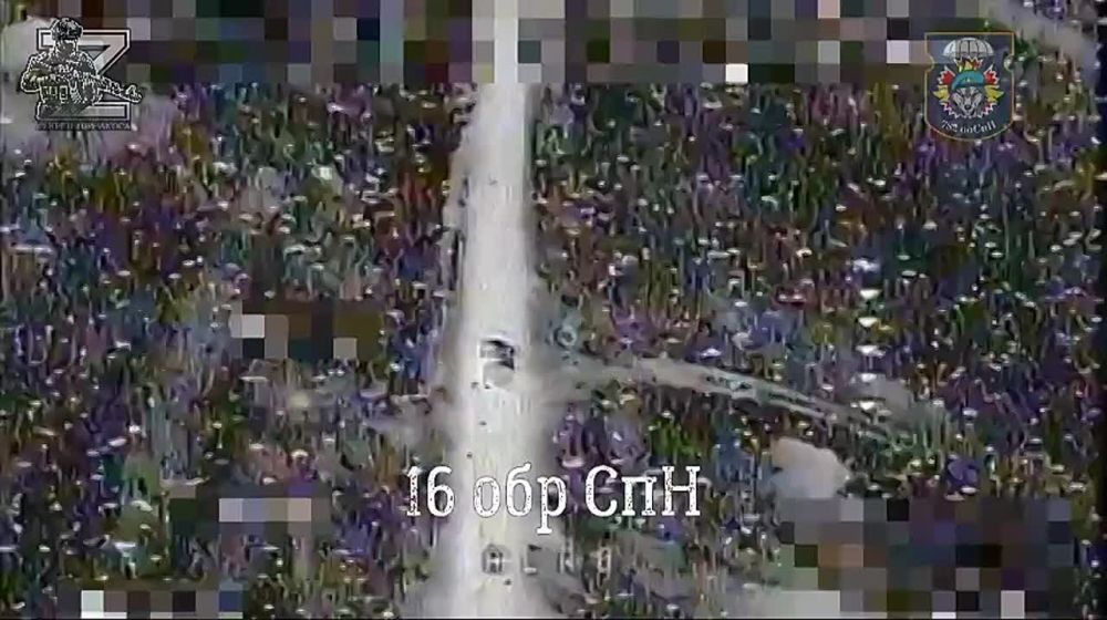 Бойцы 16 обр СпН уничтожили пикап противника в районе н.п. Подолы, Харьковская область