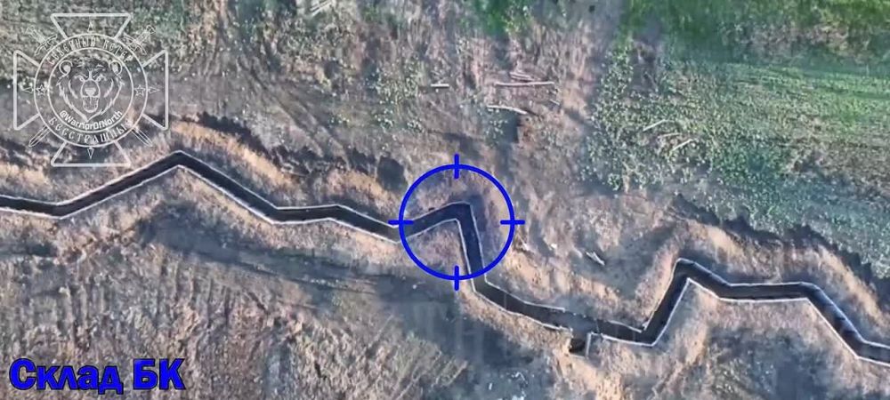 Оператор разведывательного БпЛА 11 АК ГВ "Север" вскрыл точное местоположение склада БК в системе укреплений противника в Харьковской области
