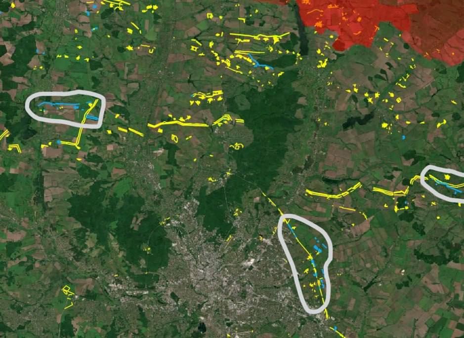 Сообщается, что вокруг Харькова возводятся дополнительные фортификационные сооружения, линии и узлы