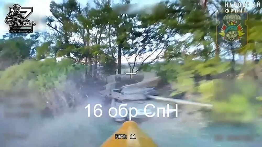 Бойцы 16 обр СпН уничтожили Танк Т-72 противника в районе н.п. Васильцовка, Харьковская область