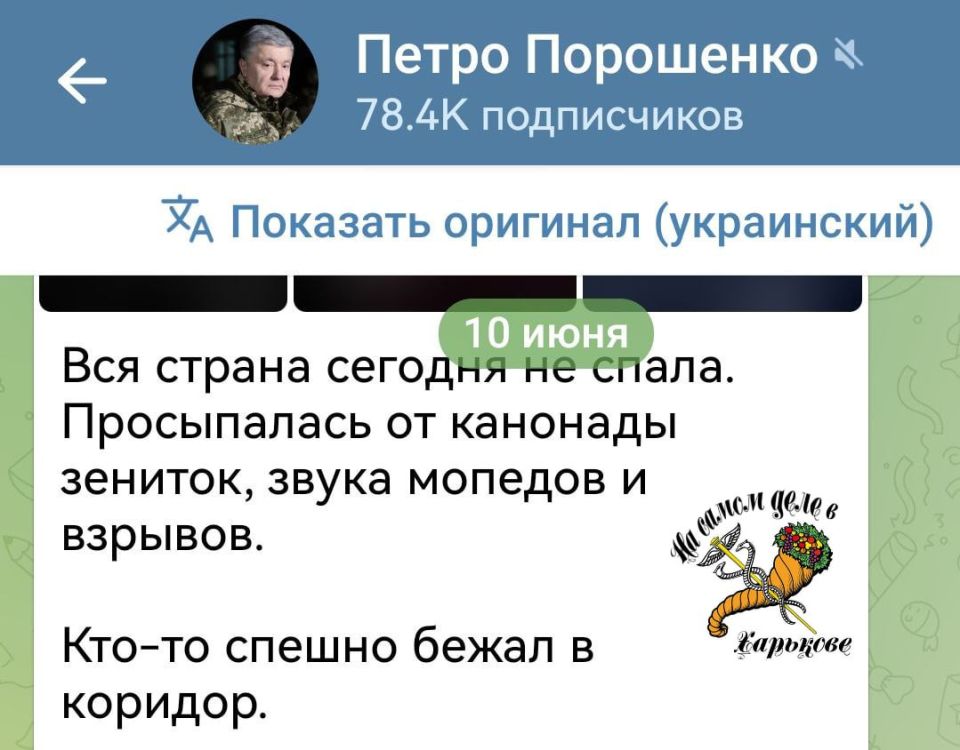 Бывший президент Украины и поджигатель Майдана обещавший в так называемом АТО загнать всех детей Донбасса в подвалы не доволен тем, как проходит СВО