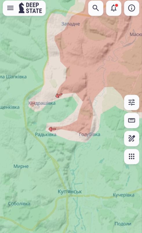 Вражеские ресурсы сообщают о продвижении ВС РФ в направлении н.п. Радьковка и Голубовка