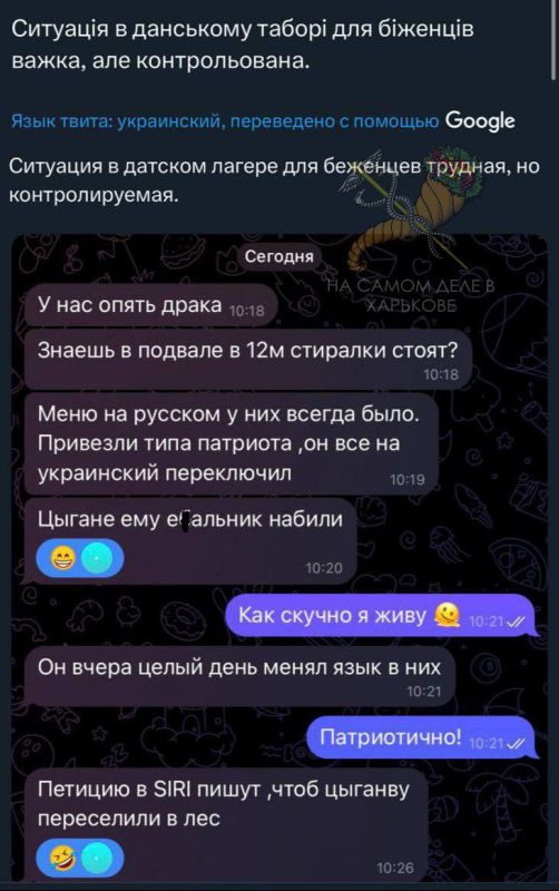 В датском лагере для беженцев, патриот пытался научить мове цыган