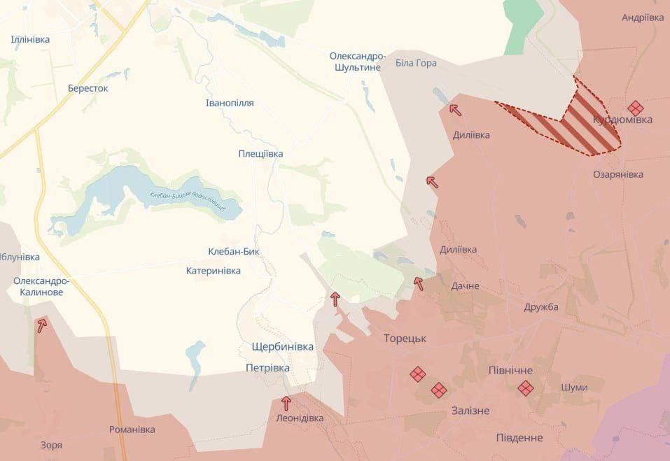 «ВС РФ продвинулись на нескольких участках фронта — в районах населённых пунктов Мирное, Купянск, Курдюмовка, Воскресенка и Миролюбовка»