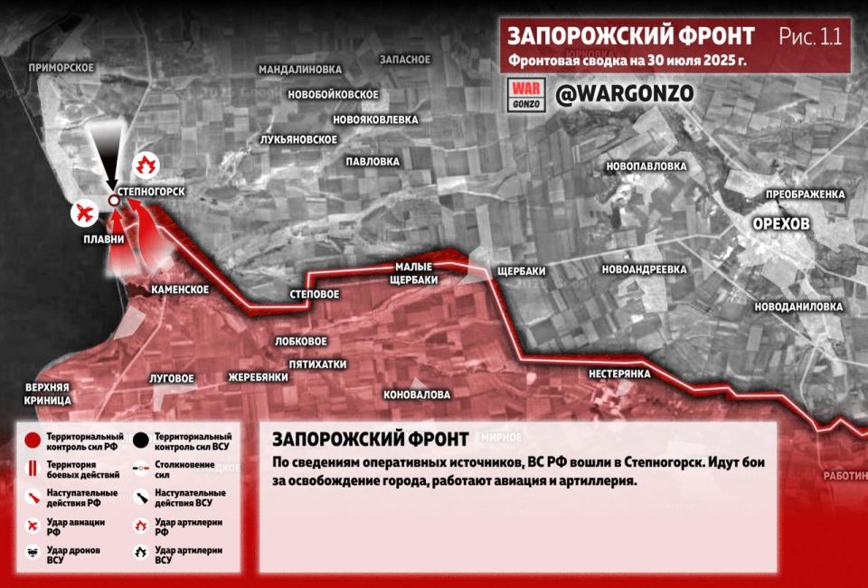 WarGonzo: Фронтовая сводка на утро 30.07.25