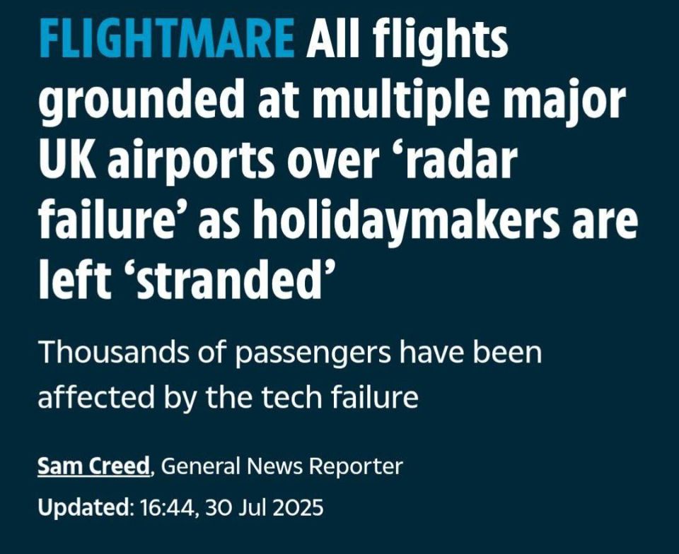 Все воздушное пространство Лондона закрыто из-за технической неисправности радаров