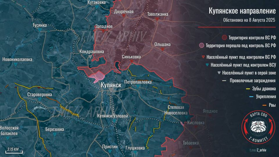 Наше продвижение на Купянском направлении: в Степовой Новоселке и на северо-западе самого Купянска