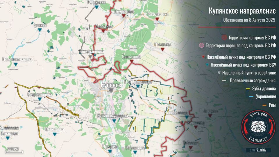 Наше продвижение на Купянском направлении: в Степовой Новоселке и на северо-западе самого Купянска Наше продвижение на Купянском направлении: в Степовой Новоселке и на северо-западе самого Купянска
