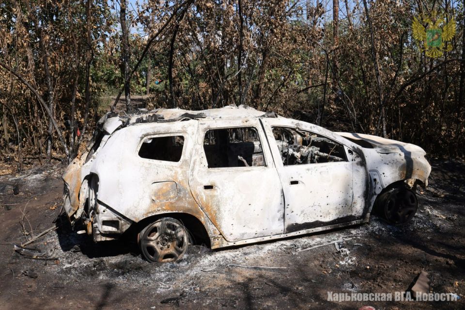 Уничтоженный боевиками Украины автомобиль ВГА Харьковской области Уничтоженный боевиками Украины автомобиль ВГА Харьковской области
