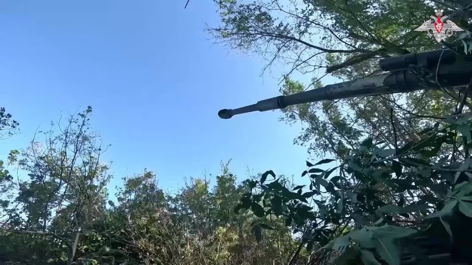Минобороны России: Расчеты самоходных гаубиц «Мста-С» группировки войск «Север» уничтожили пункт управления и точки запуска БПЛА, бронированную технику и живую силу подразделений ВСУ в зоне проведения специальной военной...