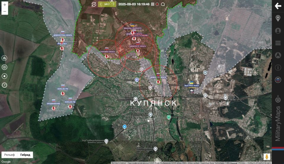 Купянск Кадры с беспилотных летательных аппаратов, подтверждающие контроль российскими войсками около половины территории Купянска (ВИДЕО)