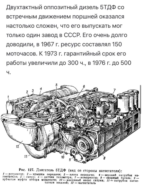 Алексей Живов: С удивлением узнал из видео обзора танка Т64БВ, что он оснащен уникальным оппозитом, который на 6 поршней имеет 3 цилиндра