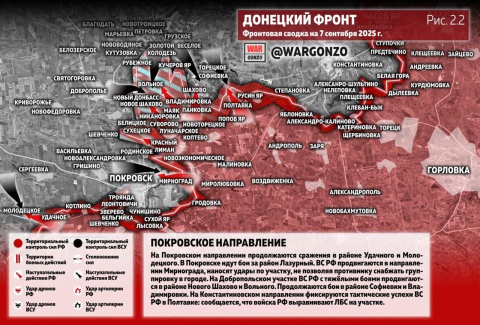 WarGonzo: Фронтовая сводка на утро 07.09.25 WarGonzo: Фронтовая сводка на утро 07.09.25