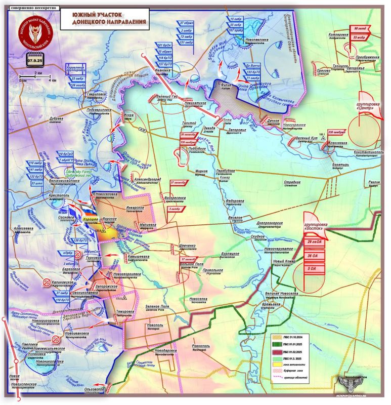 Марат Хайруллин: Узел обороны ВСУ Великомихайловка - Орестополь - Сосновка под угрозой уничтожения Короткая сводка с фронта 7 сентября 2025 года