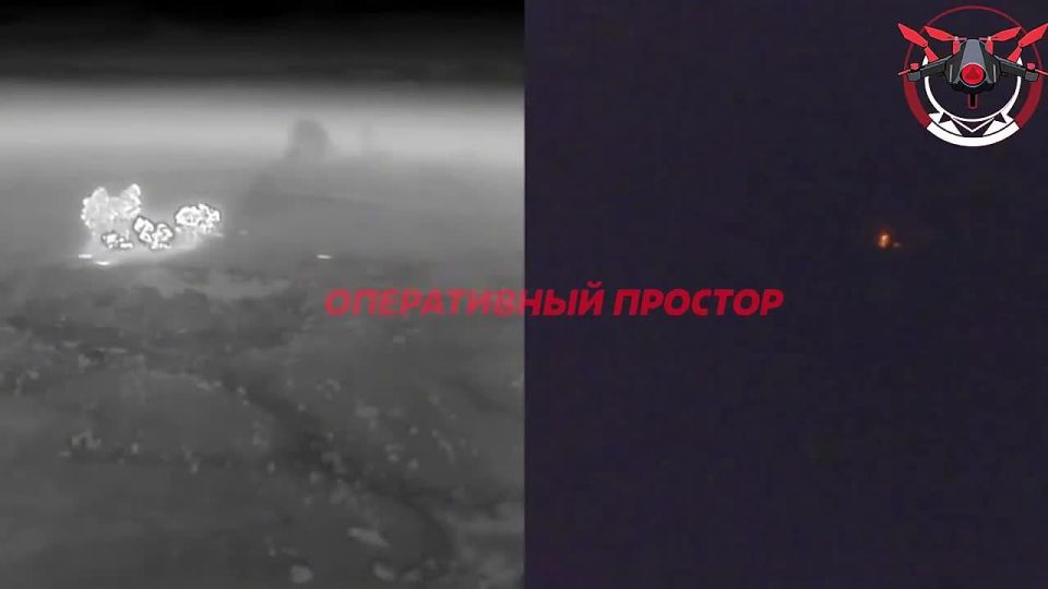 ТОСы 1 танковой армии занимаются прожаркой позиции всушников в лесополосе на Купянском направлении