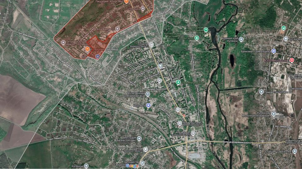 Пока Генштаб ВСУ отрицает заход российских войск в Купянск, ресурсы противника продолжают рисовать карты продвижения ВС РФ вглубь города Пока Генштаб ВСУ отрицает заход российских войск в Купянск, ресурсы противника продолжают рисовать карты продвижения ВС РФ вглубь города