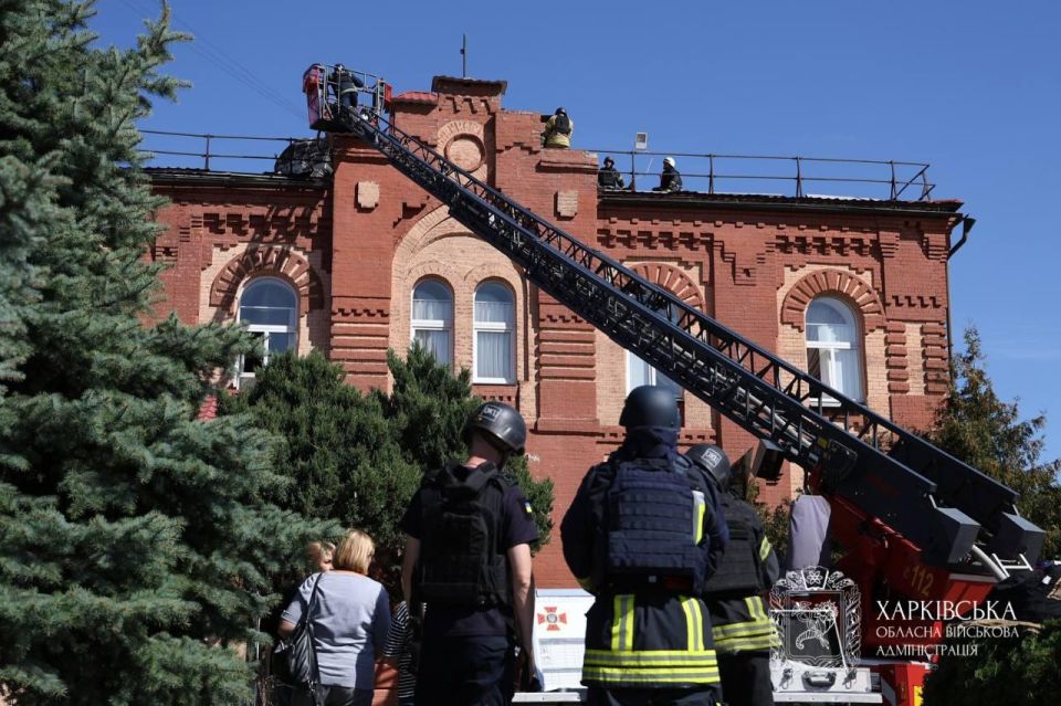 Результаты прилета по админзданию в Харькове