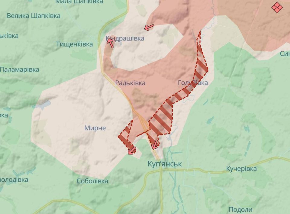 Украинские источники признают, что ВС РФ зашли в Купянск уже не только с севера, но и с северо-запада и закрепилась в жилых кварталах