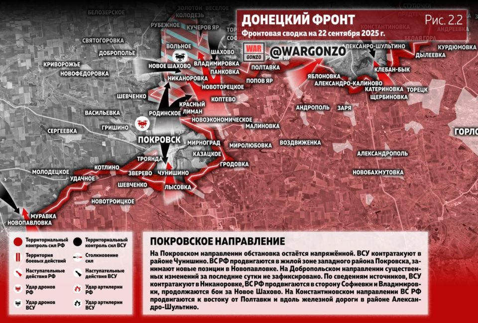 WarGonzo: Фронтовая сводка на утро 22.09.25 WarGonzo: Фронтовая сводка на утро 22.09.25