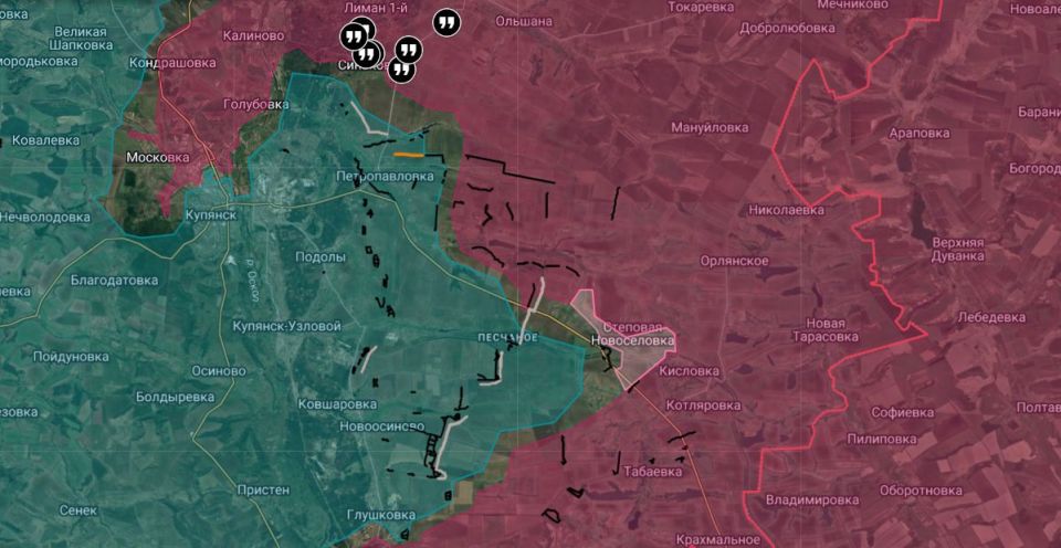 На Купянском направлении наши бойцы уничтожили остатки ВСУшников на юге Степной Новосёловки и продвинулись западнее, сообщает Анатолий Радов На Купянском направлении наши бойцы уничтожили остатки ВСУшников на юге Степной Новосёловки и продвинулись западнее, сообщает Анатолий Радов