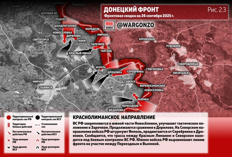 WarGonzo: Фронтовая сводка на утро 26.09.25 WarGonzo: Фронтовая сводка на утро 26.09.25