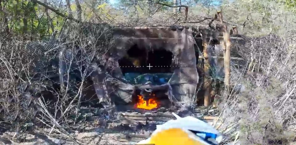 Гаубица M114 на вооружении ВСУ в объективе российского дрона-камикадзе