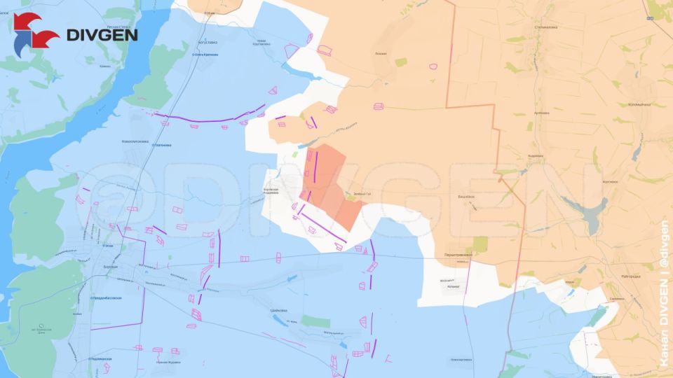 Изменения линии фронта нанёс на карту канал "DivGen" Изменения линии фронта нанёс на карту канал "DivGen"
