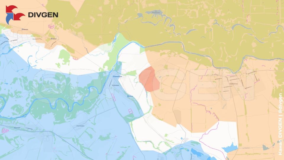 Изменения линии фронта нанёс на карту канал "DivGen"