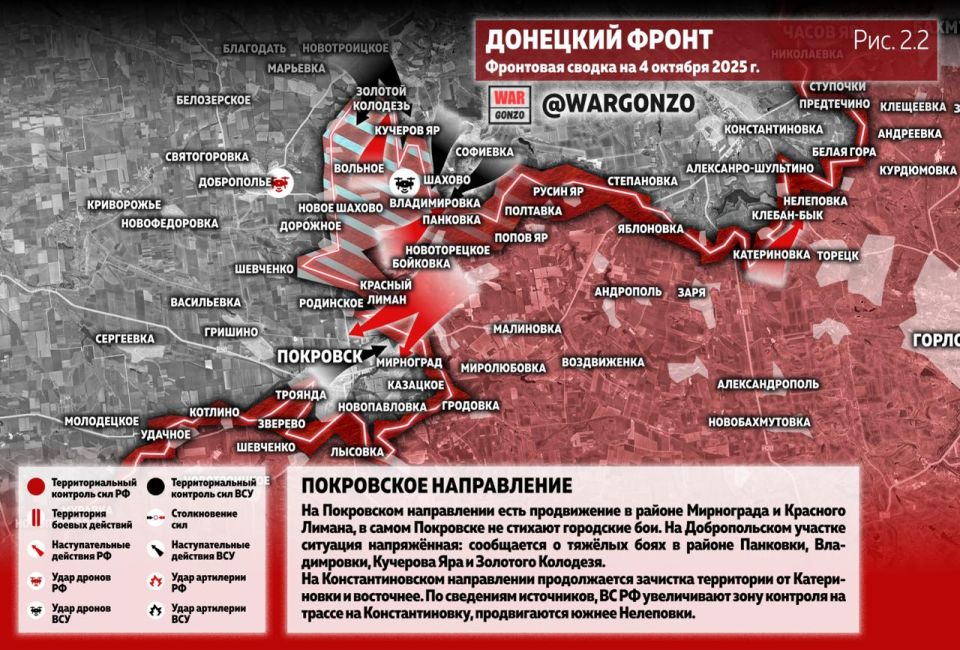 WarGonzo: Фронтовая сводка на утро 04.10.25 WarGonzo: Фронтовая сводка на утро 04.10.25