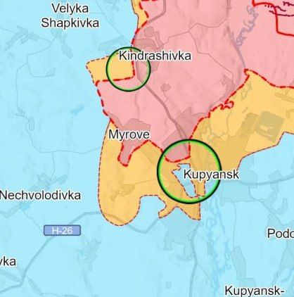 Примерная ситуация по контрою территории в Купянске на текущий момент Примерная ситуация по контрою территории в Купянске на текущий момент