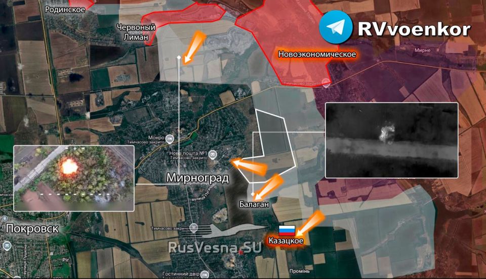Армия России освободила Казацкое (Московское) ДНР, Боровскую Андреевку Харьковской области и ворвалась в Мирноград — Минобороны