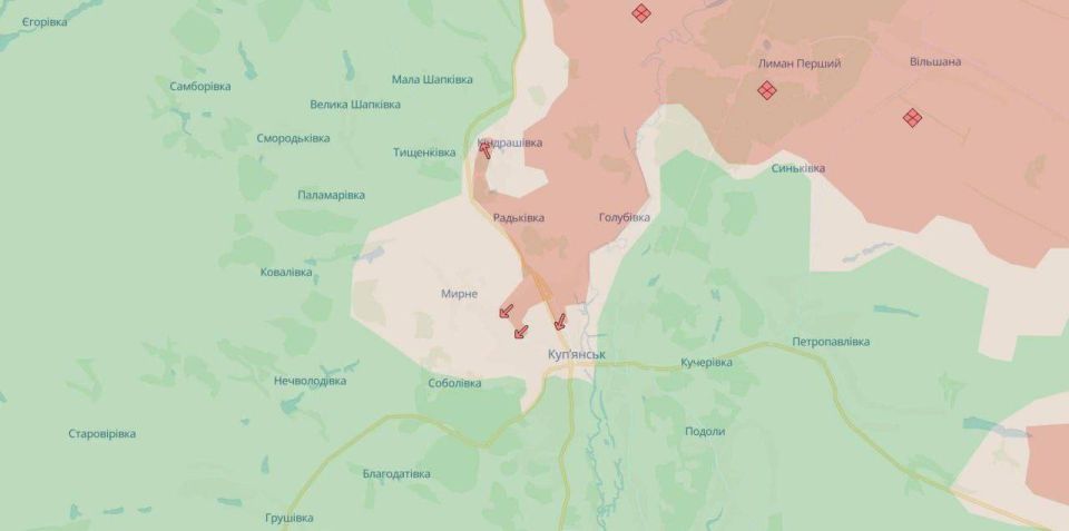 ОСИНТы оппонентов срочно перекрашивают карты в Купянске, после заявления Безуглой, что Купянск пал