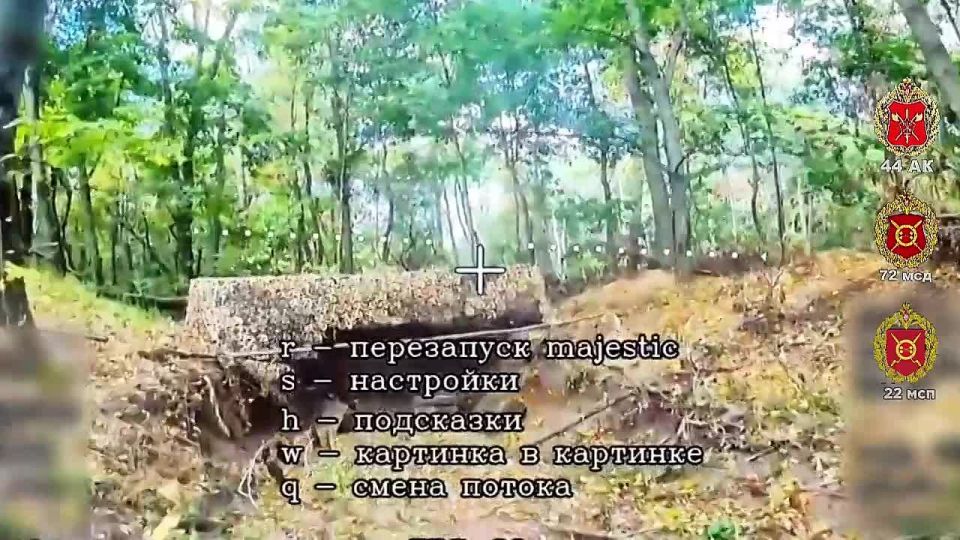 Саботаж. Сумская область. Расчёт БпЛА 22 мсп 44 Армейского корпуса с помощью дрона ликвидировал схрон ВСУ