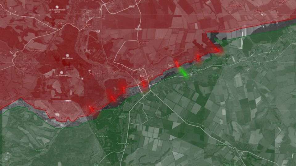 «На Харьковском направлении российские войска продвинулись под Волчанском в районе села Гатище