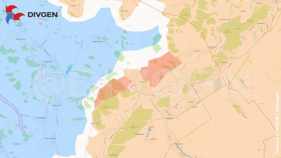 Изменения линии фронта нанёс на карту канал «DivGen»: Изменения линии фронта нанёс на карту канал «DivGen»: