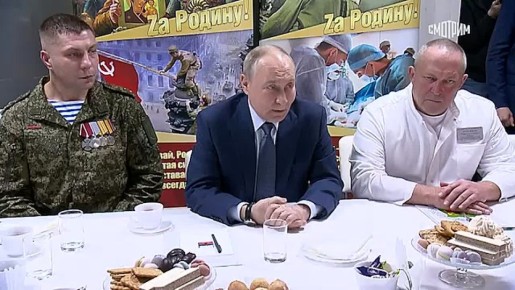 Визит Путина в госпиталь Мандрыка: встреча с ранеными бойцами СВО