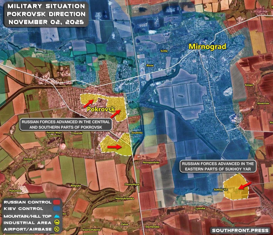 ����������� ���������� ����� 02.11.2025 �� ������� ������� South Front