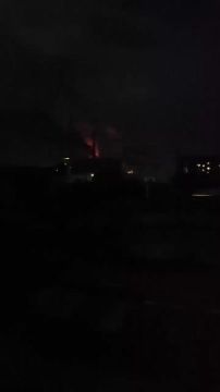 Кадры с места комбинированного удара ОТРК «Искандер» и дронов-камикадзе «Герань-2 по ТЭЦ-5 в Харькове