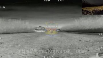 Купянское направление. Уничтожение автомобиля ВСУ, водитель катапультировался