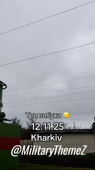 Момент вчерашних прилётов бпла-камикадзе «Герань-2» по складу транспортной компании