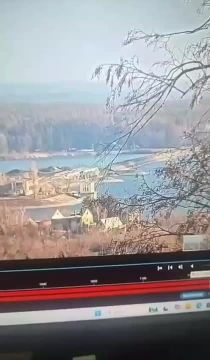 Ещё один ракурс ударов по Печенежской дамбе в Харьковской области