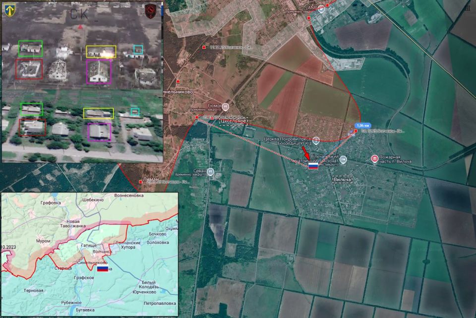 Зоны контроля и продвижение ВС РФ на участках фронта : Зоны контроля и продвижение ВС РФ на участках фронта :