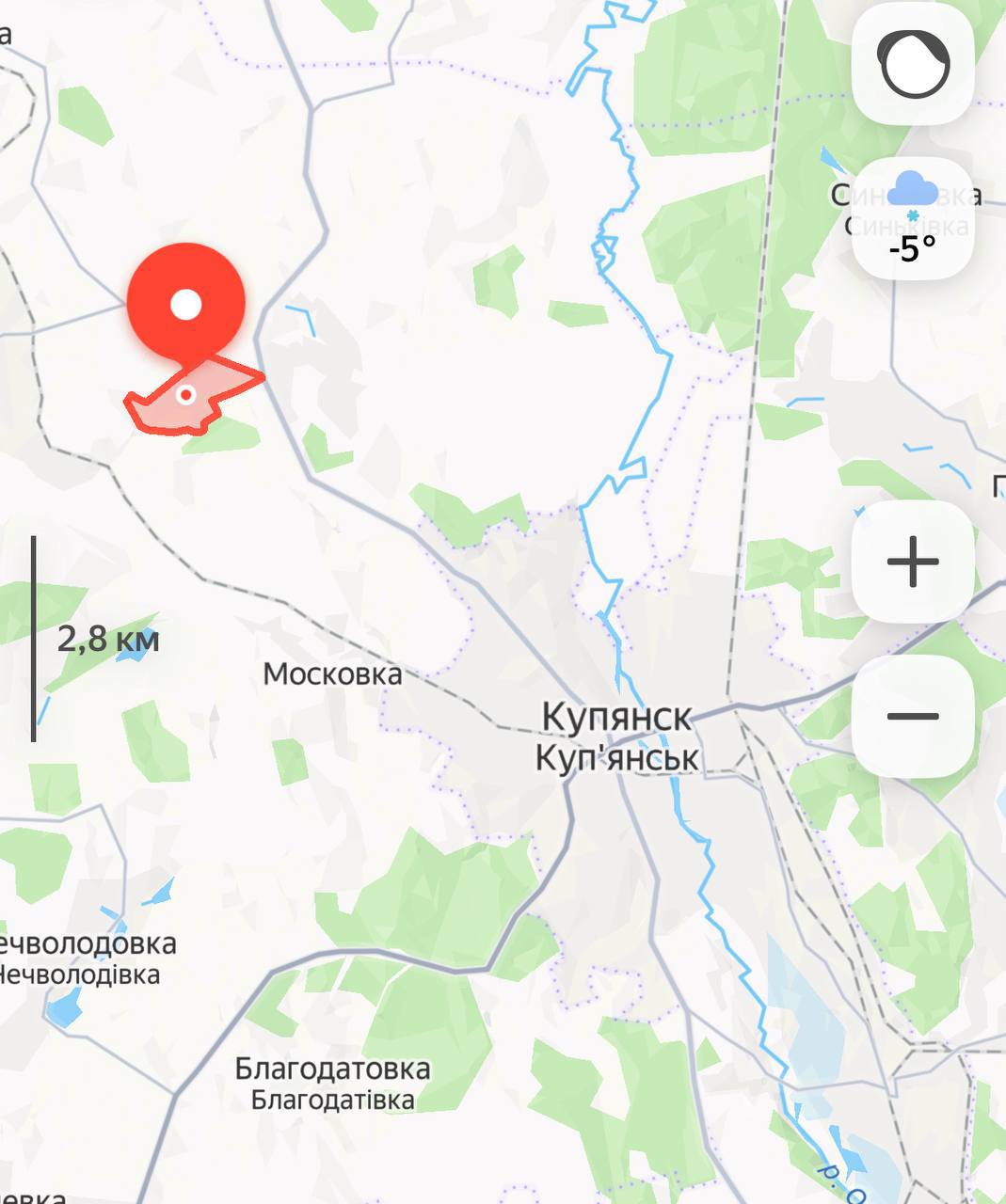 По поступающим сообщениям, ВСУшники отступили из восточных окраин Тищенковки, которая находится на основной северо-западной логистической ветке в Купянск